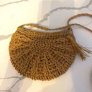 Straw crossbody bag